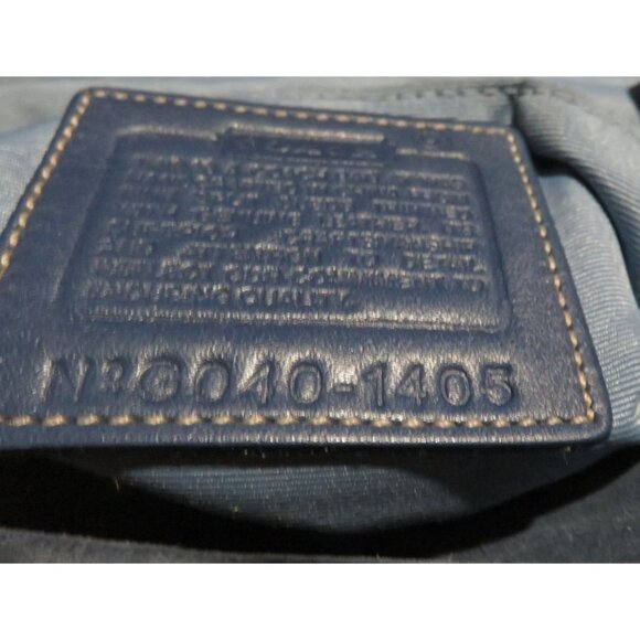 Coach 2004 Blue Suede & Leather Double Buckle Flap Closure Crossbody Bag - Picture 7 of 14